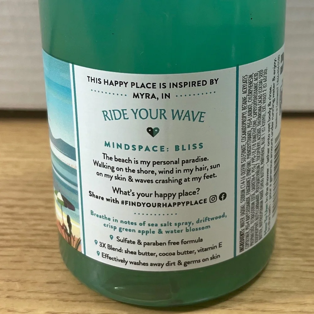 Find Your Happy Place Sunkissed Ocean Waves Shower Gel Sea Salt & Water Blossom